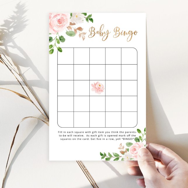 Lámina Juego de bingo de ducha de bebé floral de Rubor (Subido por el creador)