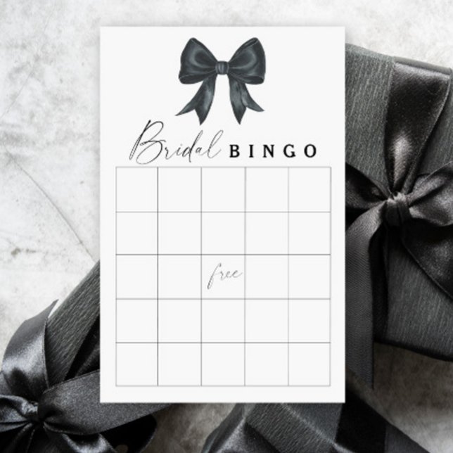 Lámina juego de bingo de ducha de novia Black Bow (Subido por el creador)