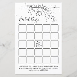 Lámina Juego de bingo de ducha de novia estilizado con ra