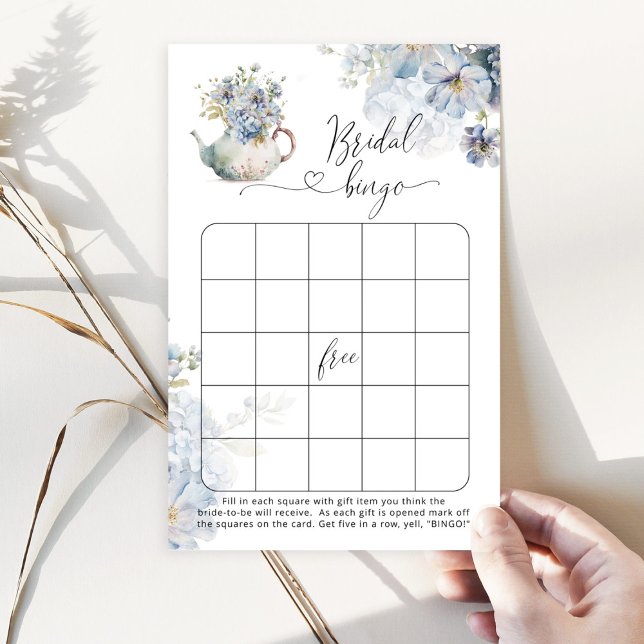Lámina Juego de bingo de ducha de novia floral de tetera  (Subido por el creador)