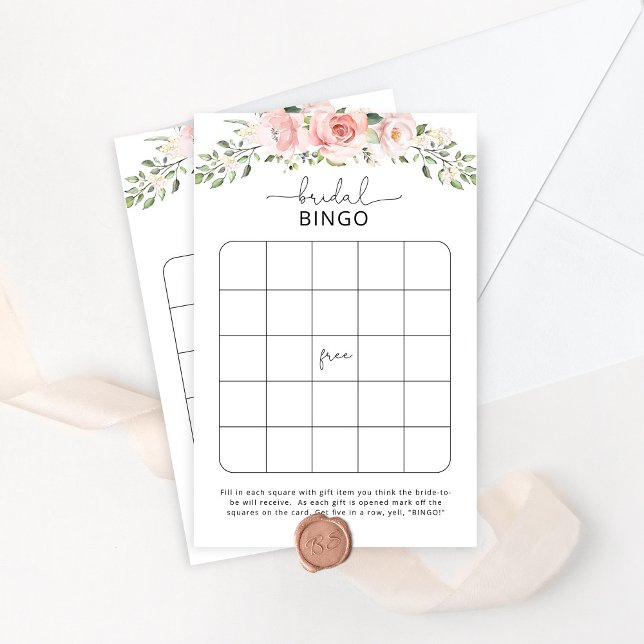Lámina juego de bingo de ducha de novia para rosas (Subido por el creador)