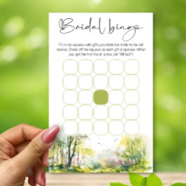 Lámina Juego de bingo de ducha de novia Spring Forest