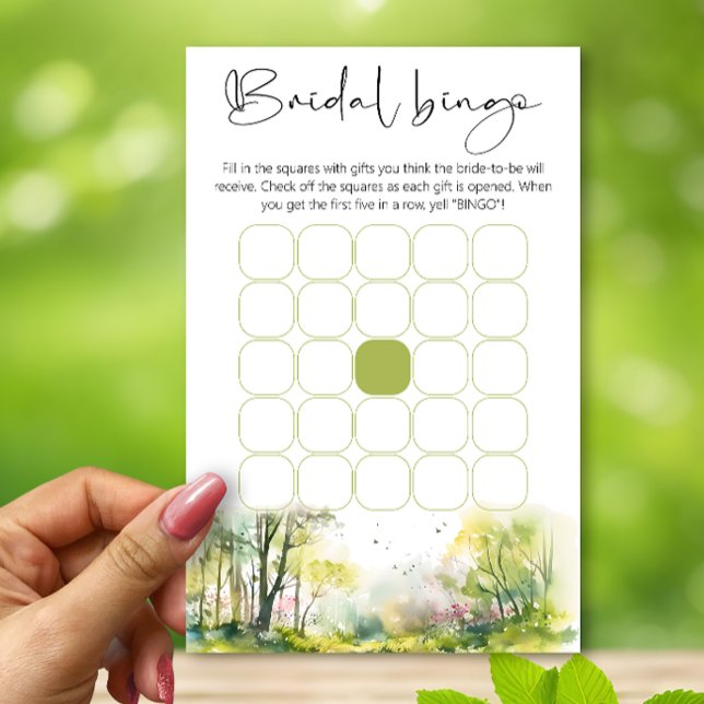Lámina Juego de bingo de ducha de novia Spring Forest (Subido por el creador)