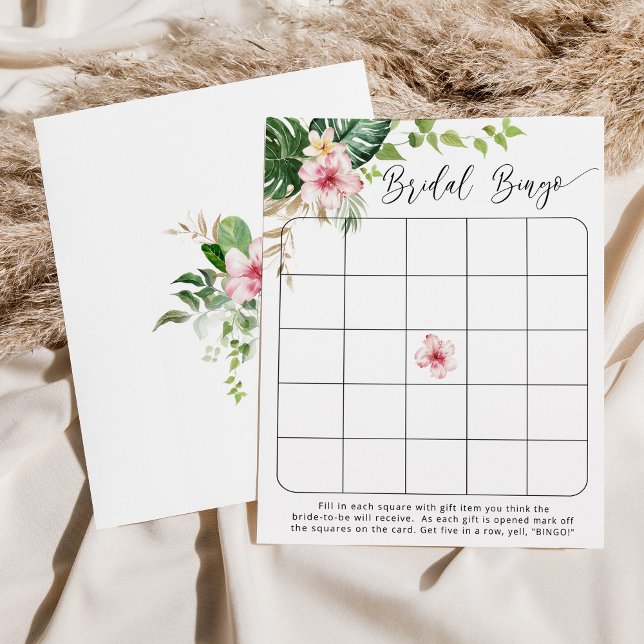Lámina Juego de bingo de ducha de novia tropical (Subido por el creador)