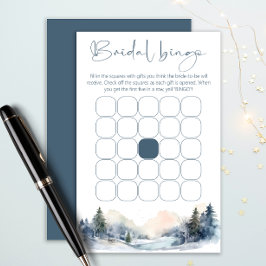 Lámina Juego de bingo de ducha de novia Woodland Winter F