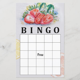 Lámina Juego de bingo de fresa