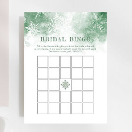 Lámina Juego de Bingo de Nieve con Amor Bridal Shower