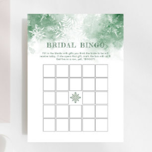 Lámina Juego de Bingo de Nieve con Amor Bridal Shower