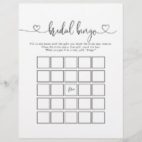 Juego de bingo de novia con escritura de amor cali