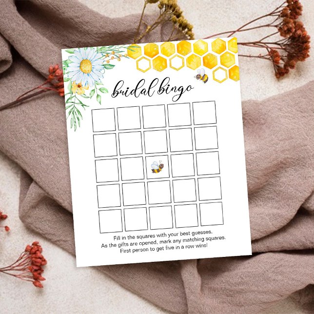 Lámina Juego de bingo de novia de abejas melíferas (Subido por el creador)