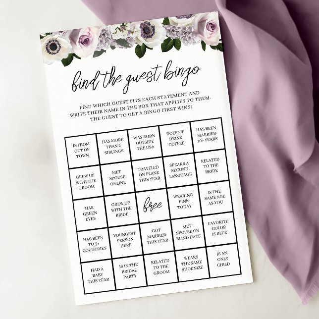 Lámina Juego de Bingo de Novias Florales Moody Anemone y  (Subido por el creador)