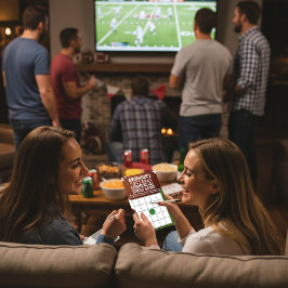 Lámina Juego de Bingo de Publicidad Comercial de Fútbol