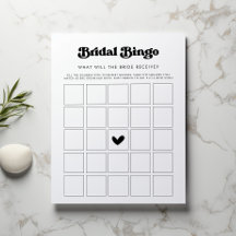 Juego de Bingo de Regalos para Despedida de Solter