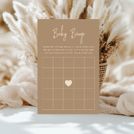 Lámina Juego de Bingo de Revelación de Género Marrón mini