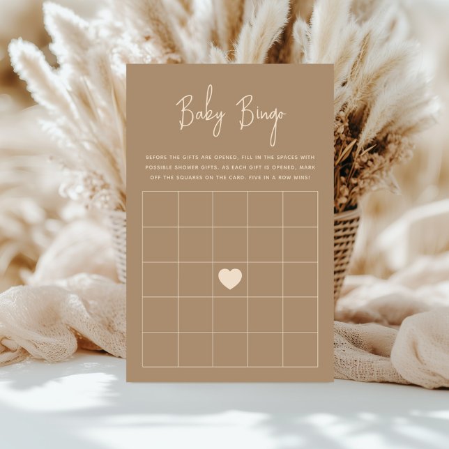 Lámina Juego de Bingo de Revelación de Género Marrón mini (Subido por el creador)