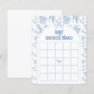 Lámina Juego de bingo Dusty Blue Vintage Floral Baby Show