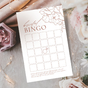 Lámina Juego de bingo elegante floral oxidado para fiesta