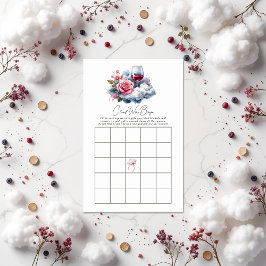 Lámina Juego de Bingo en Cloud Wine Bridal Shower