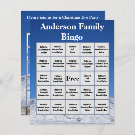 Lámina Juego de bingo familiar Nieve cubierta foto de mon