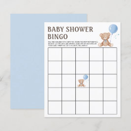 Lámina Juego de Bingo | Juegos de Baby Shower Teddy Bear 