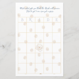 Lámina Juego de bingo nudista botánico