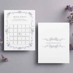 Lámina Juego de 'Bingo Nupcial' de Flor de Lavanda para D