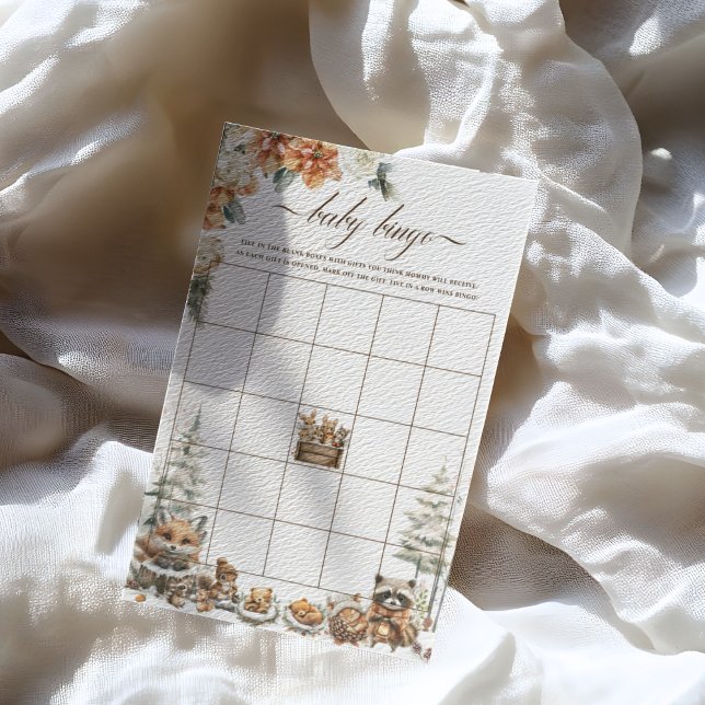 Lámina Juego de bingo para animales de Winter Woodland (Subido por el creador)