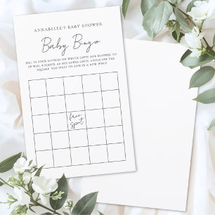Lámina Juego de Bingo para Baby Shower