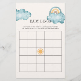 Lámina Juego de Bingo para Baby Shower 'Aquí Viene El Hij