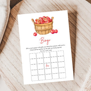 Lámina Juego de Bingo para Baby Shower con Cesta de Manza