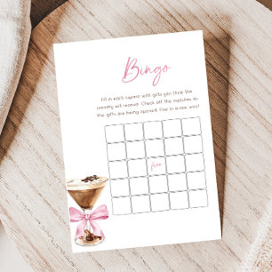 Lámina Juego de Bingo para Baby Shower con Martini de Esp