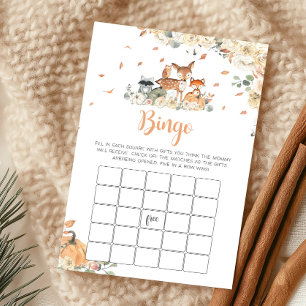 Lámina Juego de Bingo para Baby Shower de Animales del Bo