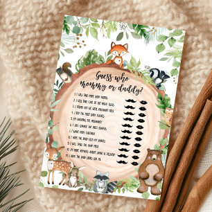 Lámina Juego de Bingo para Baby Shower de Animales del Bo