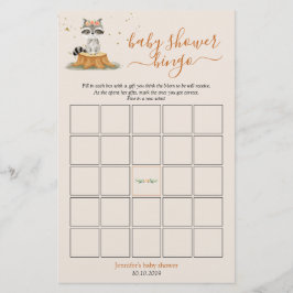Lámina Juego de Bingo para Baby Shower de Animales del Bo