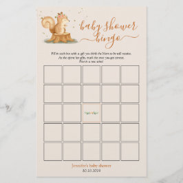 Lámina Juego de Bingo para Baby Shower de Animales del Bo