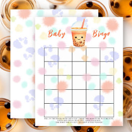 Lámina Juego de bingo para baby shower de Bubble Tea