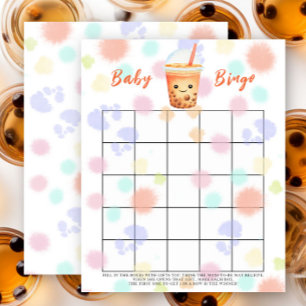 Lámina Juego de bingo para baby shower de Bubble Tea