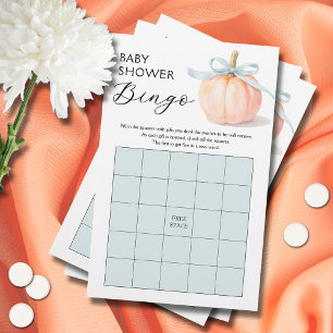 Lámina Juego de Bingo para Baby Shower de Calabaza con La