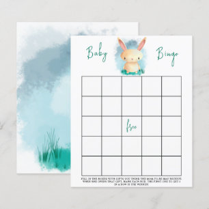 Lámina Juego de bingo para baby shower de conejito bebé