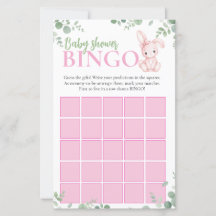 Juego de Bingo para Baby Shower de Little Bunny Ba