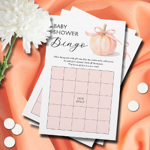 Lámina Juego de Bingo para Baby Shower de Niña con Calaba