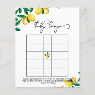 Lámina Juego de bingo para baby shower de pequeño bebé ad