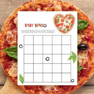 Lámina Juego de Bingo para baby shower de Pizza Baby