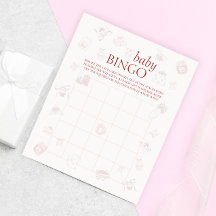 Juego de Bingo para Baby Shower de Postre de Cerez