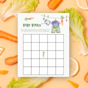 Lámina Juego de Bingo para baby shower de producción loca