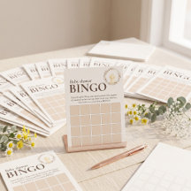Juego de Bingo para Baby Shower | Golden Retriever
