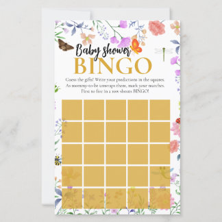 Lámina Juego de Bingo para Baby Shower Little Love Bug
