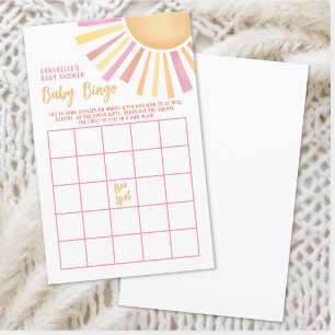 Lámina Juego de Bingo para Baby Shower Sol Baby