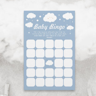 Lámina Juego de Bingo para Bebé Baby Shower en la Nube Az