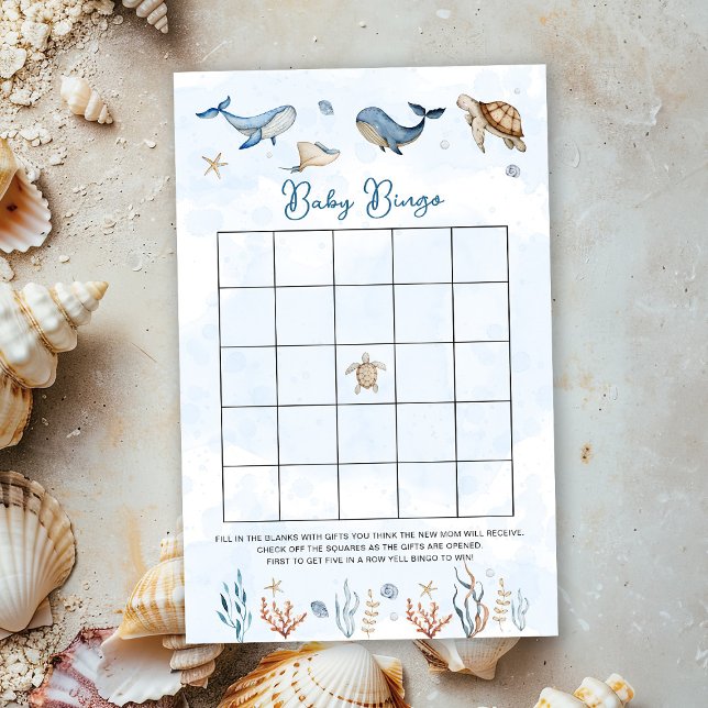 Lámina Juego de Bingo para Bebé Bajo el Mar (Subido por el creador)